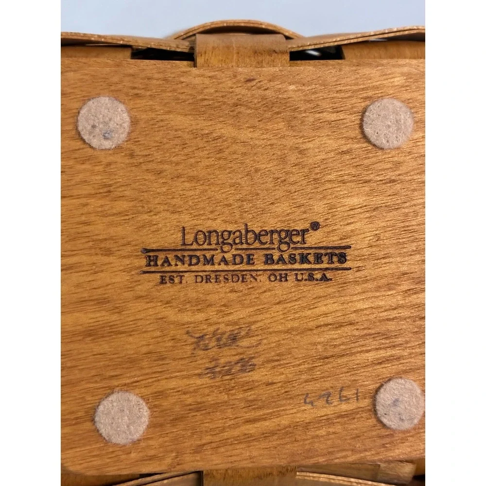 Longaberger Small Square Basket 1996 Botanical Berry Liner Plastic Protector‎